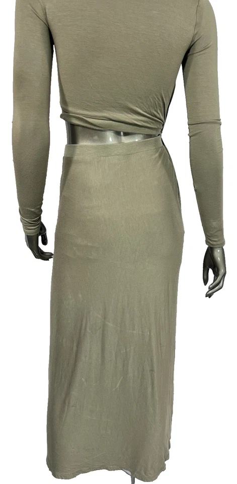 Bailey 44 Dress Womens XS Khaki Green Mable Cutout Midi - Image 2 of 4