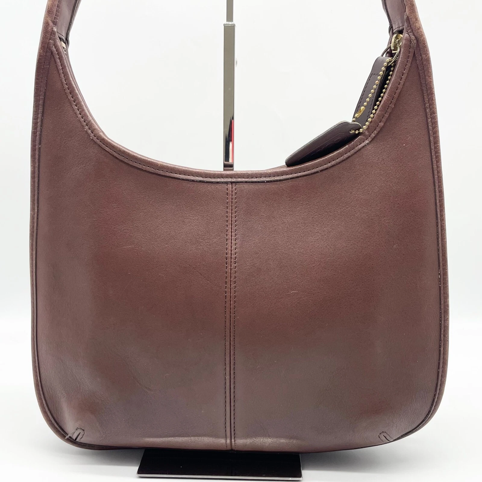 Borsa a tracolla Coach Ergo Zip Hobo #9025 marrone vintage pelle Y2K autentica
