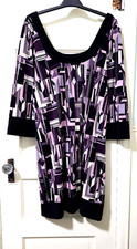 FLASH SALE!! Womesn BLUSH STRETCHY BOHO Dress XL Purple Black Ivory Pink 3/4 Slv