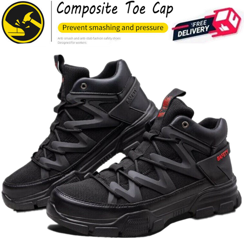 Men Boots Safety Shoes Composite Toe Work Boots High top sneakers