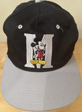 Vintage 90  s Mickey Mouse Cap Black Spell Out Mickey Unlimited Disney One Size