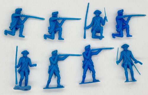 VINTAGE LOT 8 MPC AMERICAN REVOLUTIONARY TOY SOLDIERS 45MM - VGC
