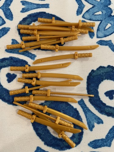 ☀️NEW! Lego Weapons 20 Gold KATANA SWORDS Ninjago Ninja Samurai Minifig