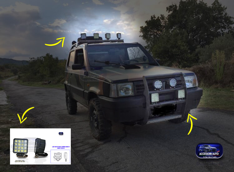 Fari Ausiliari a LED Universali 12/24v per Auto Fuoristrada 4x4 Fendinebbia - Miniatura 3