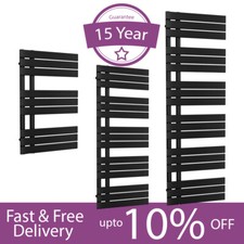 UK Radiators Towel Radiator Rail WIFI Electric Only Flat Tube Reversible Black