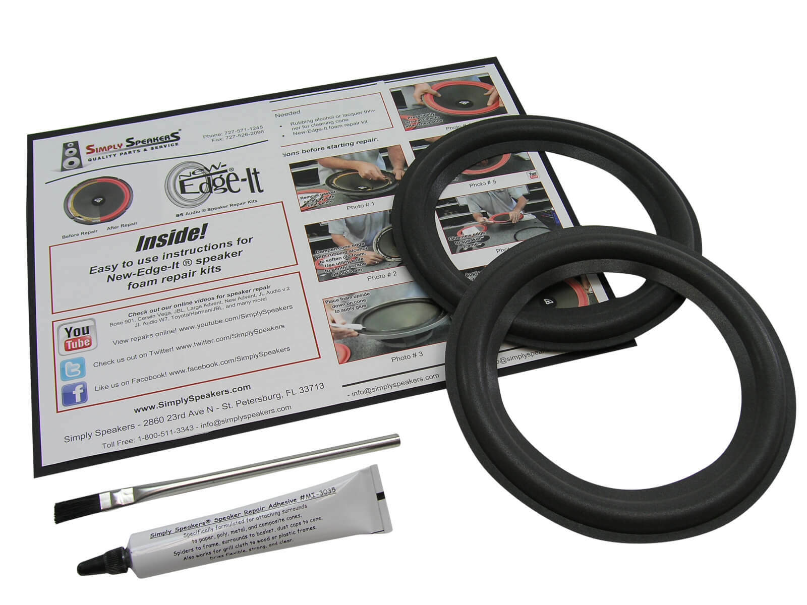 ProAc Response 6.5" Foam Surround Edge Repair Kit Pro Ac Speaker Foam