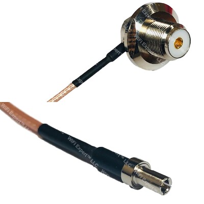 RG316 UHF Female Angle Bulkhead to TS-9 MALE RF Cable Rapid-SHIP LOT