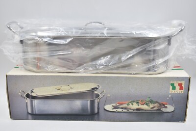 Inox Poacher 18/C Stainless Steel Fish Vegetable Steamer  3pcs made in  Italy