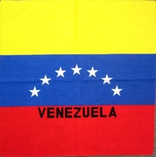 VENEZUELA FLAG BANDANA Cotton Scarves Scarf Head Hair Neck Arm Band Skull Wrap