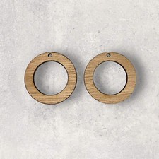 Unfinished Wood Circle Blanks for Crafting - Round Wooden Cutouts for Earrings