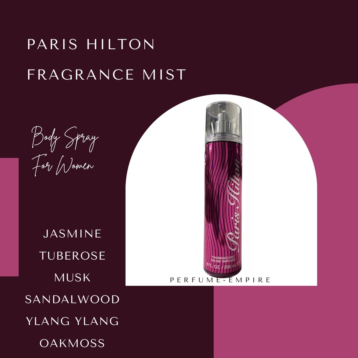 Paris Hilton Fragrance Mist for women 8 oz New