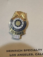 General Warehousemen Teamsters Trade Union 20 Year Local 598 Pin
