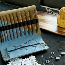 KnitPro Ginger Wood Afghan / Tunisian Crochet Hook Set