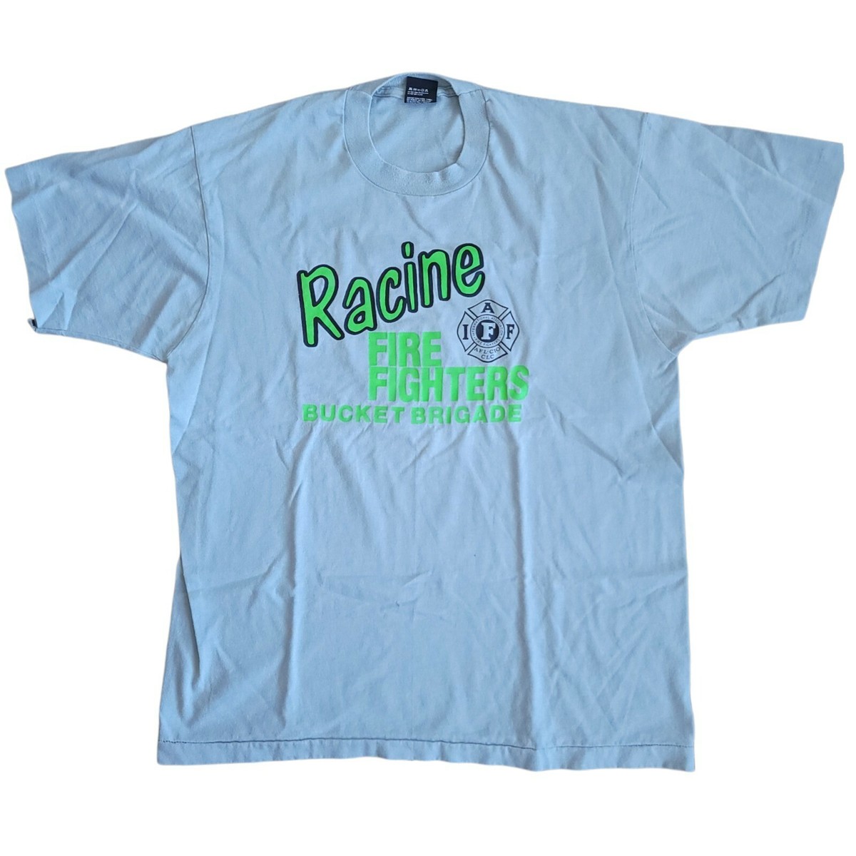 Vintage Fire Screen Stars Best Single Stitch Gray Tee T Shirt