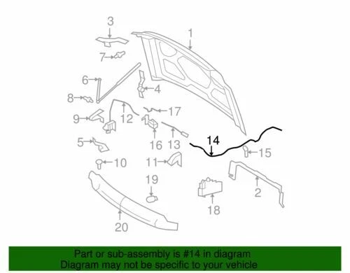 OEM NUEVO 08-10 Ford F250 F350 Lariat XL cabina Super Duty cable de liberación 7C3Z-16916-B Foto 2 de 3