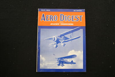 1934 MAY AERO DIGEST MAGAZINE - WACO MODEL C COVER - E 10687