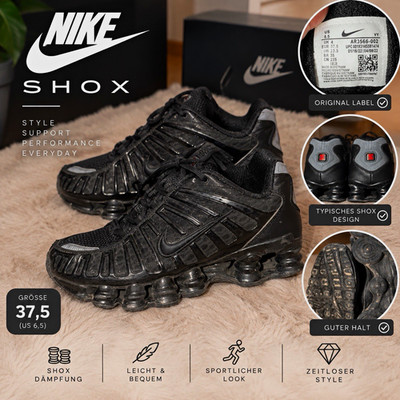 Nike Shox TL Herren Sneaker Schwarz EU 37,5 US 6,5 AR3566-002
