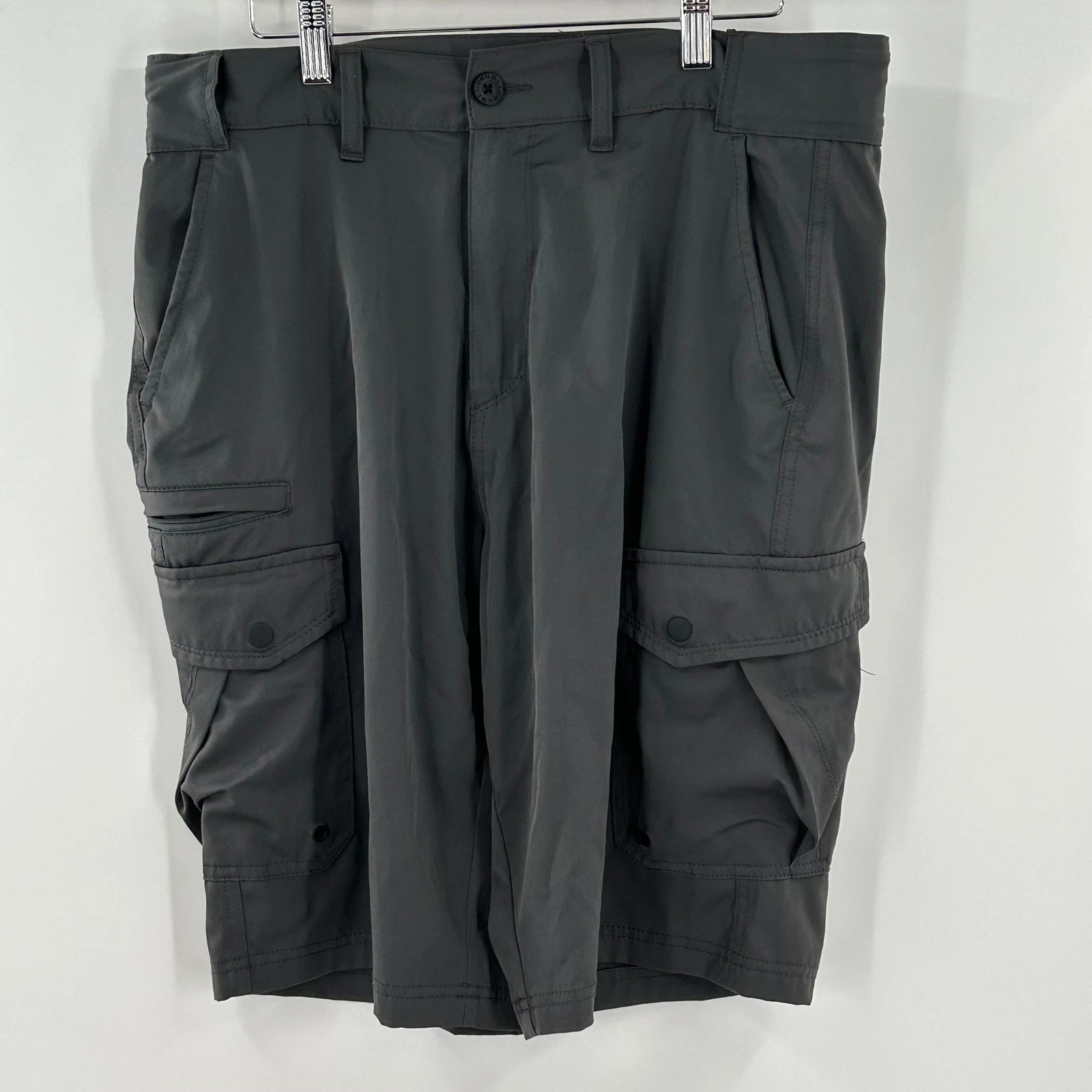 Denali Mens Cargo Shorts Dark Grey Size 32 Hiking Outdoor Stretch D459680S