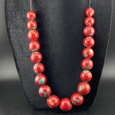 Breathtaking Old Turquoise Coral Mix Outstanding Tibetan Traditional Round Beads