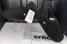 Crocs Classic Cozzzy Slipper Black Fleece Men 8 Women 10 NWT Slipper 209386-001