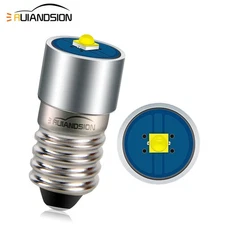 Ruiandsion 3V 4.5V 6V 12V 18V E10 LED Screw Flashlight Replace Torch Light Bulb