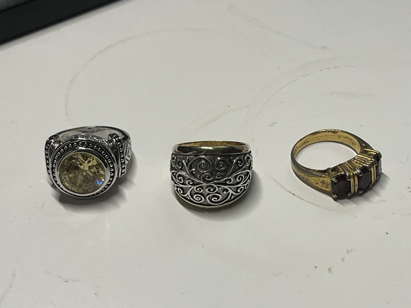Costume Jewelry Ring set of 3-all Stamped-premium Designs and others