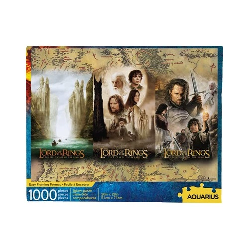 AQUARIUS Lord of the Rings 1000-Piece Triptych Jigsaw Puzzle – 20"x28", Glare