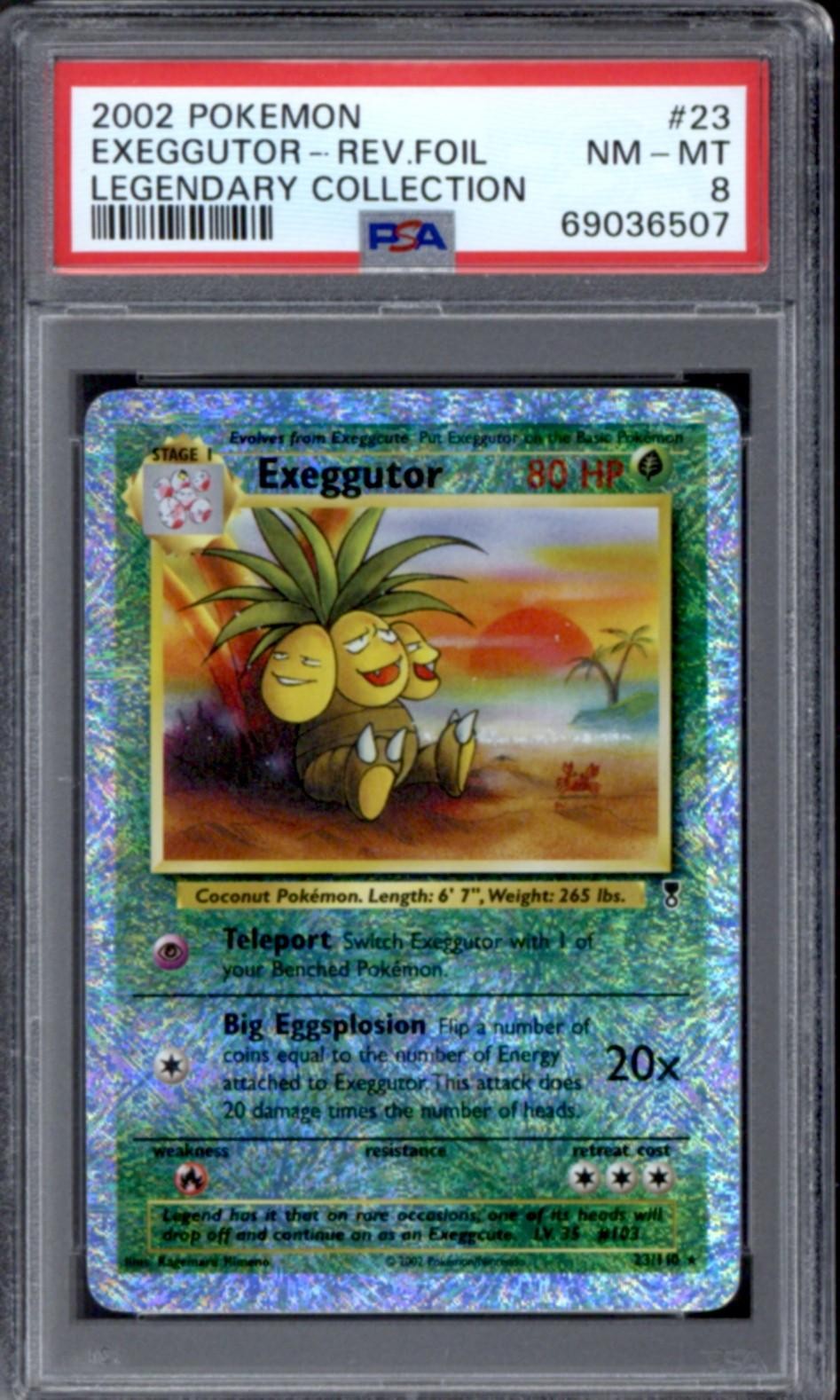 Pokemon Legendary Collection Reverse Holo Foil Exeggutor 23/110 PSA 8