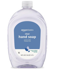 Amazon Basics Gentle  Mild Clear Liquid Hand Soap Refill, Triclosan-Free, Derma