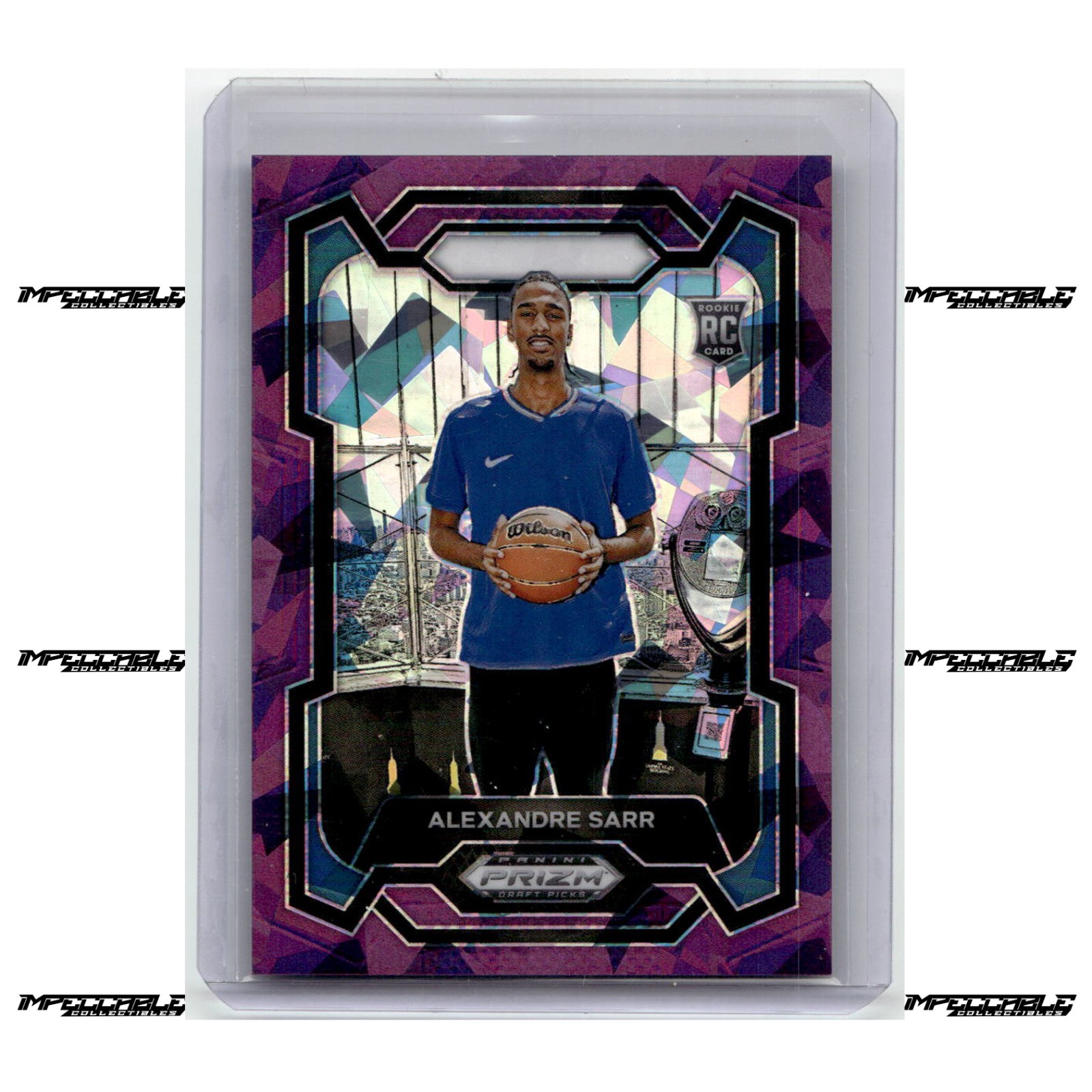 2024 Panini Prizm Draft - Purple Ice Prizm #52 Alex Sarr Rookie /149