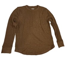 Old Navy Boys Medium 8 Gray Waffle Knit Long Sleeve Shirt