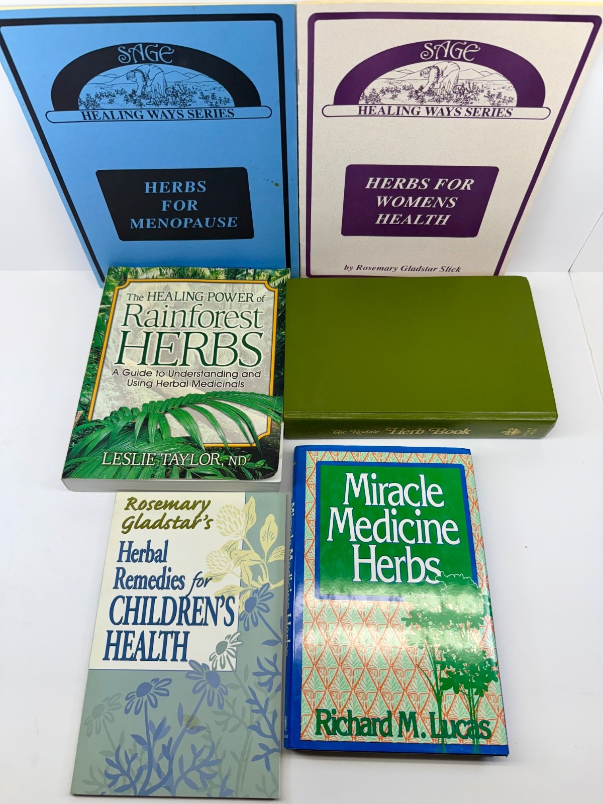 Lot of 6 Herbal Remedies Books Sage Medicine Healing Women Children's Health