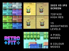 Nintendo Game Boy Advance IPS V5 Screen USB-C Charge Upgrade Transparent Purple