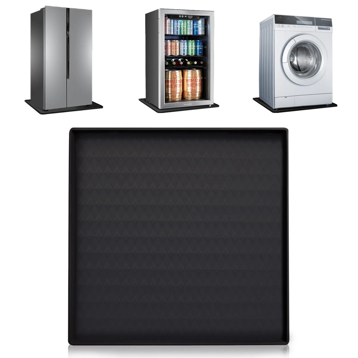 Tappetini Antivibrazione Per Lavatrice | Set Da 2 | Gomma Antiscivolo 60x60x1 Cm | Riduci Rumore E Vibrazioni - 3