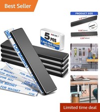 Versatile 5 Pack Super Strong Neodymium Magnets - 10 lb Pull, Adhesive  Compact