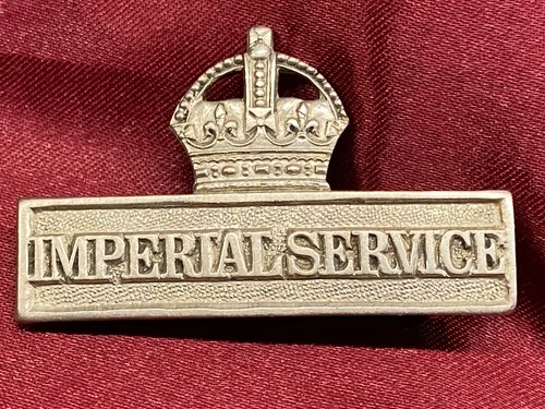 Genuine WW1 Territorial Imperial Service Pin Badge w/fixing
