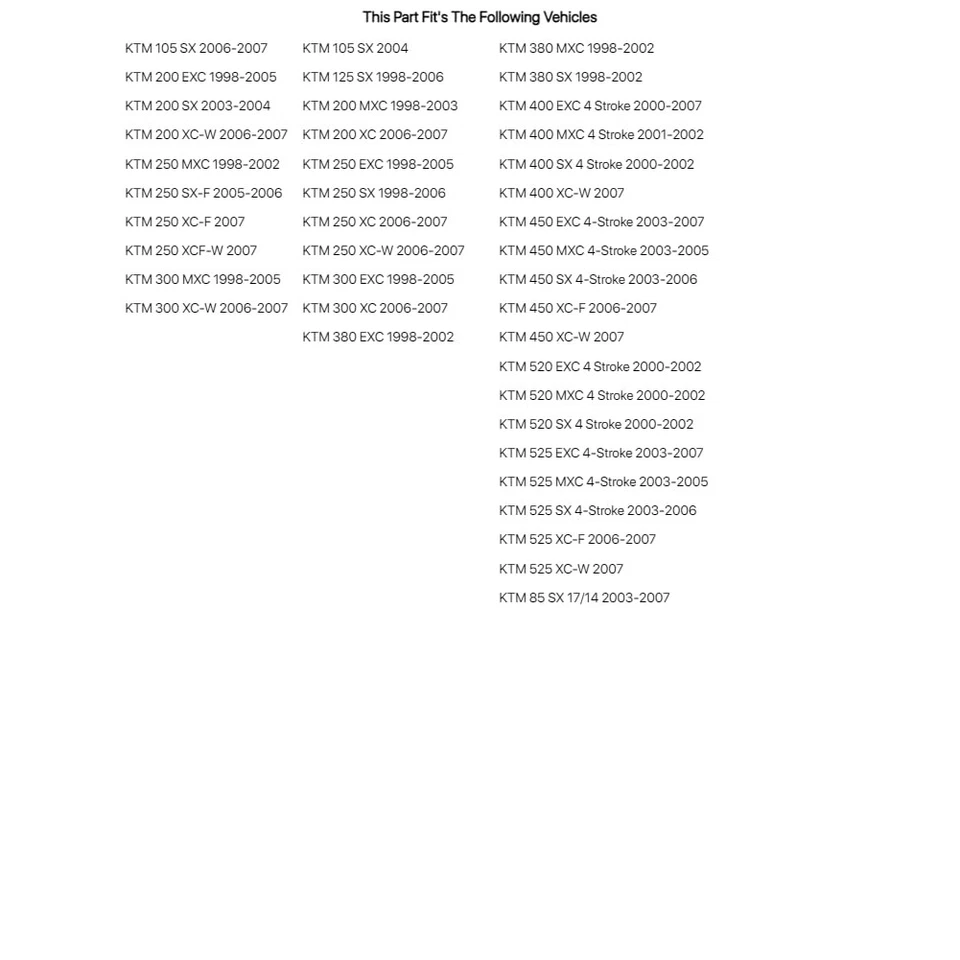 PC Racing Pro-Seal For KTM 250 XC-F 2007 - Image 2 of 3
