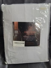 EMPYREAN Bedding Gray QUEEN Fitted Sheet Deep Pockets Brushed Microfiber Soft
