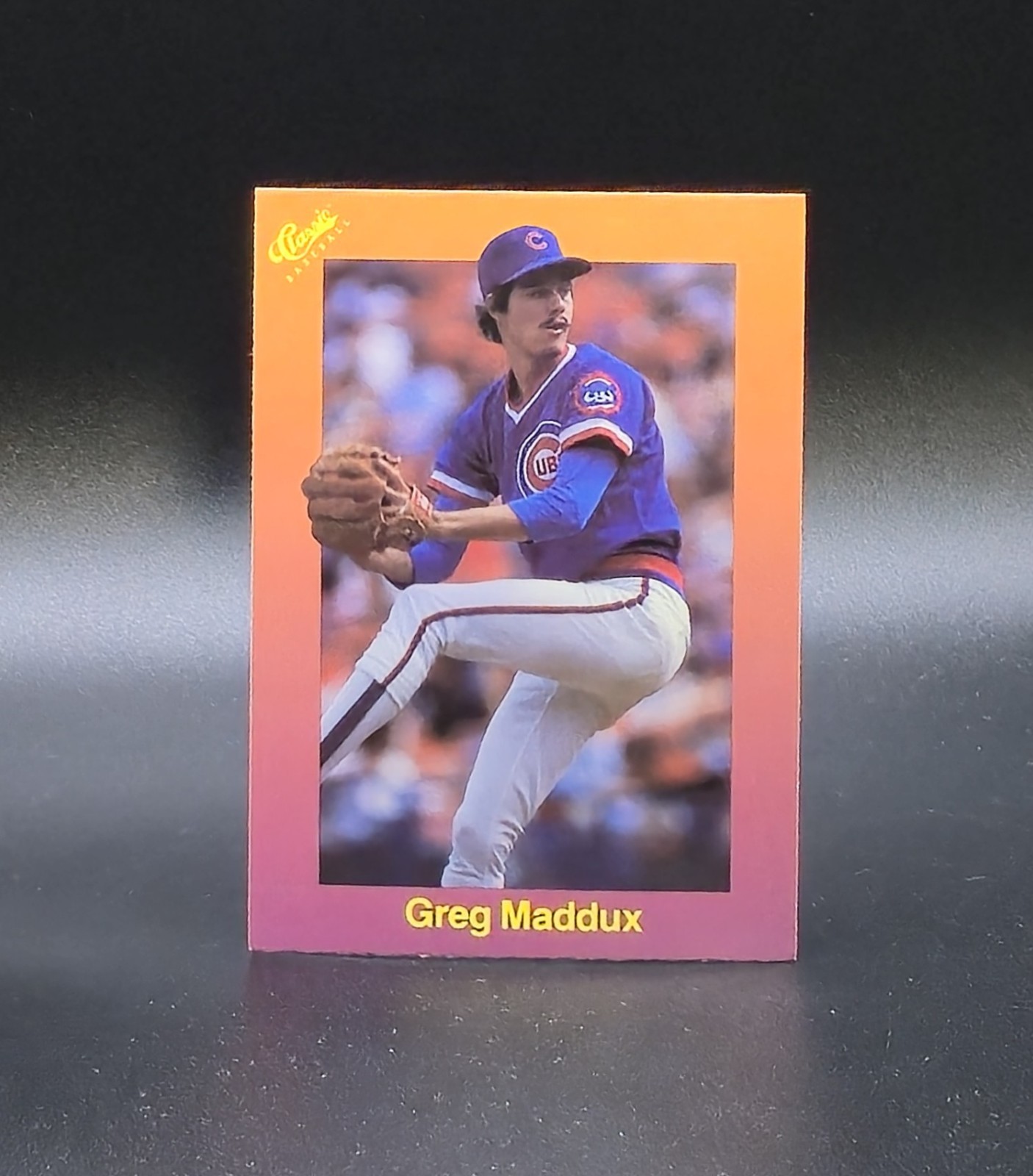 1989 Classic Update Orange Travel GREG MADDUX Card #121 Chicago Cubs Braves