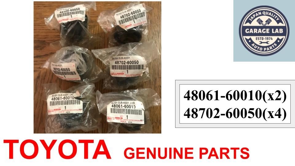 Genuine TOYOTA Lower & Leading Arm Bush 48061-60010 48702-60050 Genuine TOYOTA Lower & Leading Arm Bush 48061-60010 48702-60050