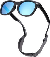 Bendable Flexible Polarized Baby Sunglasses with Strap for Newborn Infant Boys G