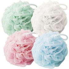 Shower Loofah Sponge for Men Women Loofah Exfoliating Body Scrubber 4 Color Mesh