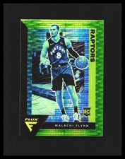 2020-21 Malachi Flynn Rookie Card Flux Neon Green Pulsar #226 Toronto Raptors. rookie card picture