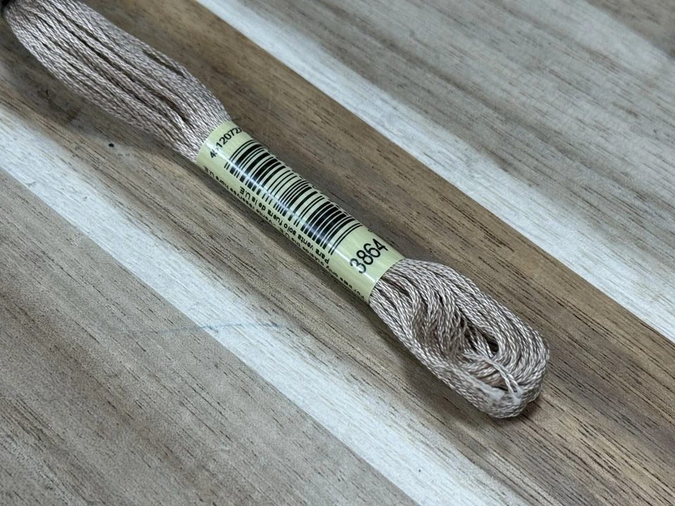 ✅3 Boxes ✅NEW ✅DMC 25 EMBROIDERY FLOSS ✅MOULINE ✅FRANCE ✅100% COTTON ✅#3864 ✅Tan - Image 3 of 4