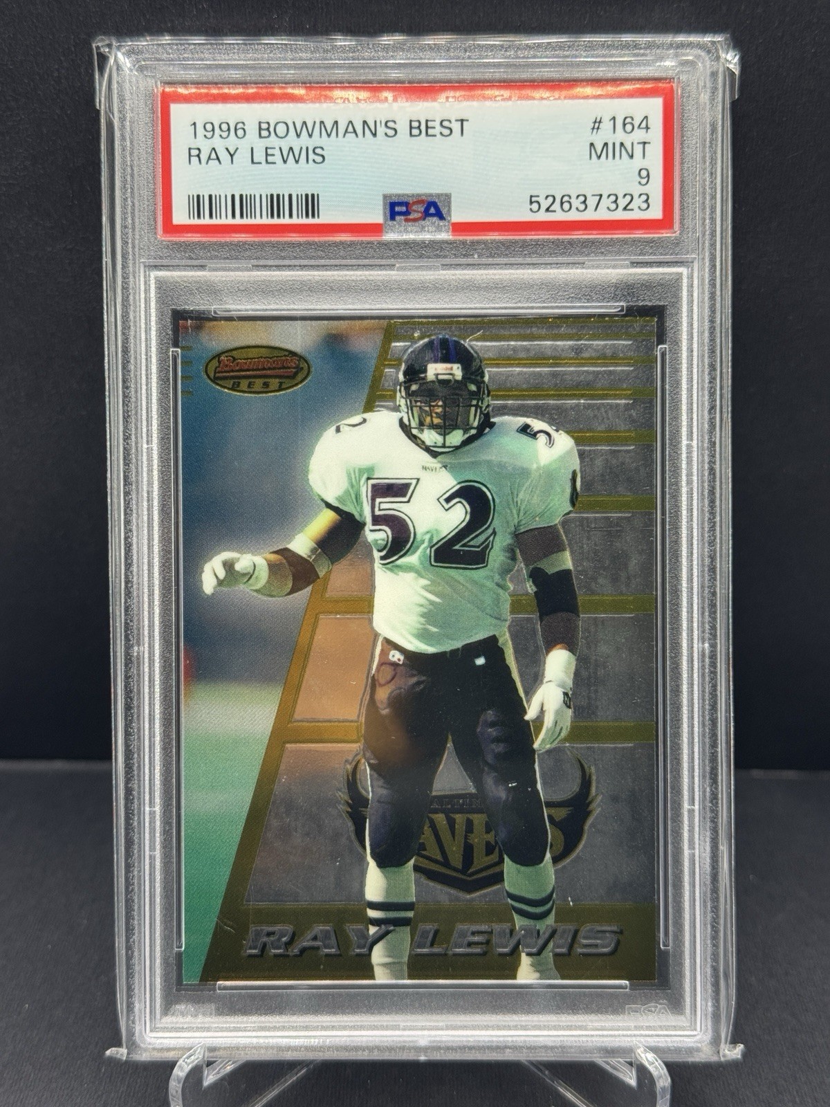 1996 Bowman’s Best Ray Lewis #164 PSA 9
