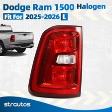 For 2025 2026 Dodge Ram 1500 Halogen Tail Light w/Bulbs Driver Left Side