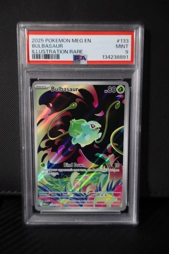 2025 Pokémon Mega Evolution – Bulbasaur #133 Illustration Rare – PSA 9...