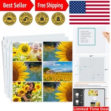 12x12 Scrapbook Page Protectors - 4x6 Photo Album Pages for 3-Ring Binder, 50...