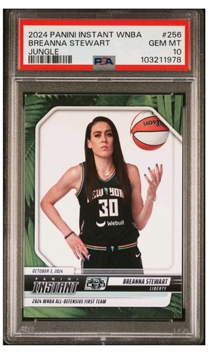 2024-25 Panini Instant WNBA Breanna Stewart #256 Jungle /25 PSA 10 GEM MINT