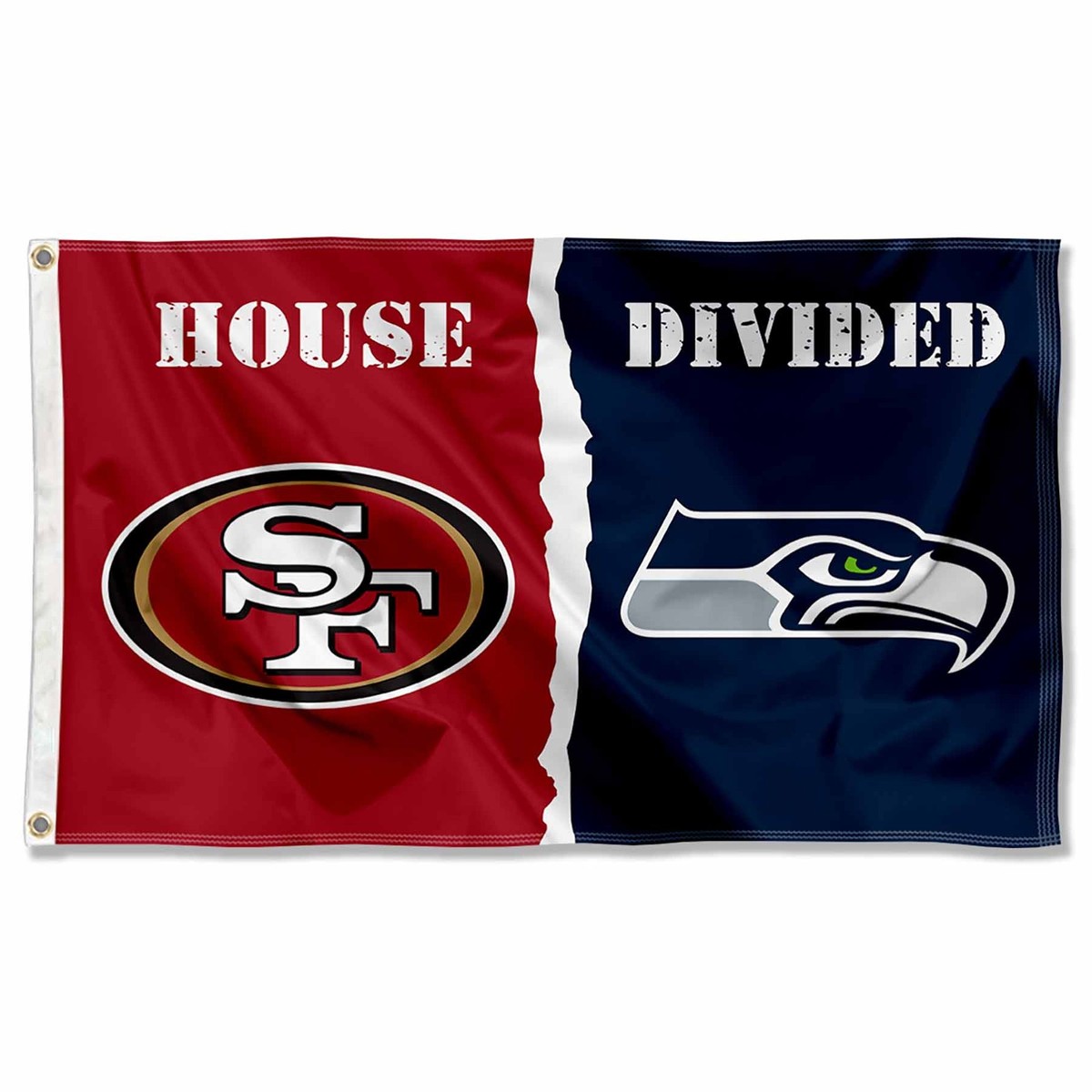 House Divided Flag 49ers vs Seahawks
